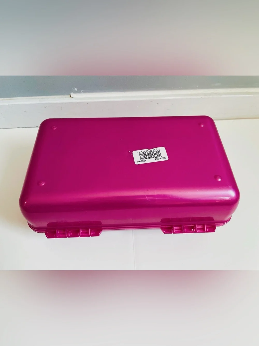 Vintage 90s Retro Caboodles Makeup Case Pink Shimmer Organizer Box Mirror USA